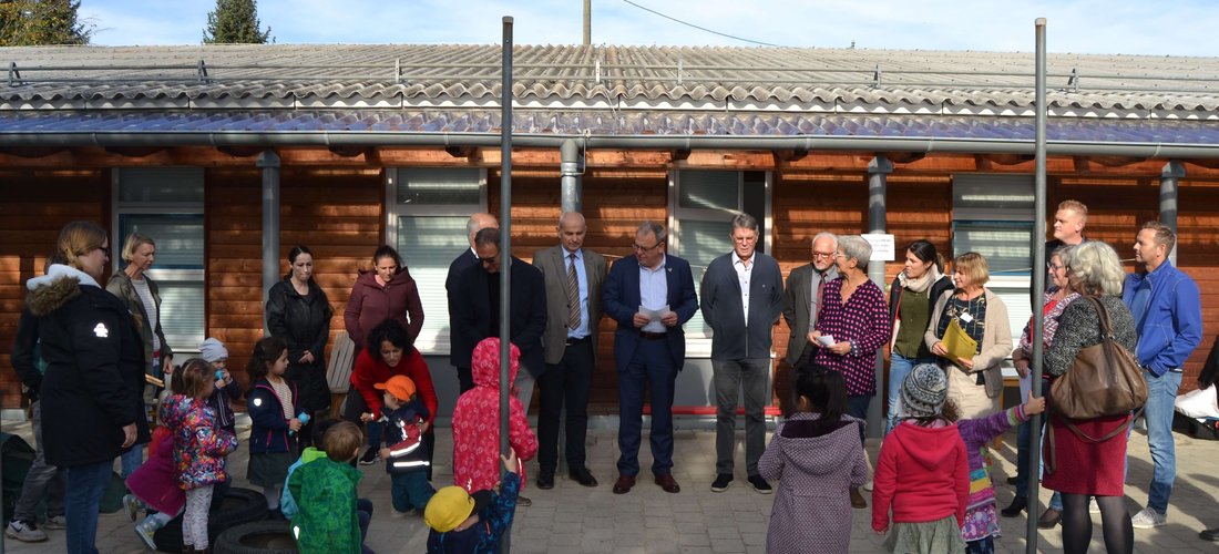Wiedereröffnung des Kindergartens Ziegelhüttestraße am 25. Oktober 2019 nach einem Wasserschaden, Reutlings erstem Kindergarten, der mit Erdwärme beheizt wird. (Foto: Stadt Reutlingen)
