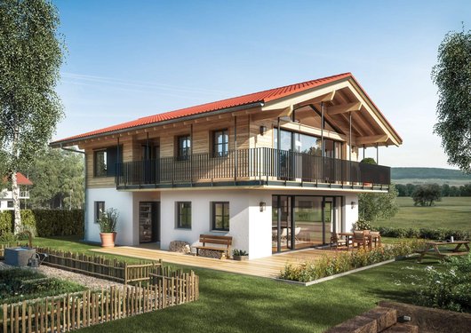 Das Musterhaus "Liesl" vereint traditionelle Architektur mit moderner Bau- und Haustechnik. (Foto: Bundesverband Deutscher Fertigbau (BDF) / Regnauer) Das Musterhaus "Liesl" vereint traditionelle Architektur mit moderner Bau- und Haustechnik. (Foto: Bundesverband Deutscher Fertigbau (BDF) / Regnauer)