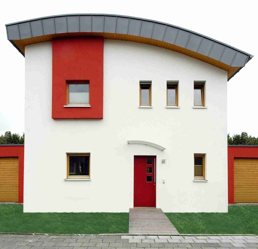 Passivhaus im modernen Look: Der Entwurf von Holger Wagner ist außergewöhnlich, was Architektur und Haustechnik angeht. Foto: Tecolar