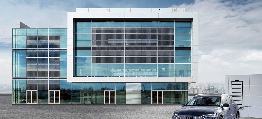 Das Audi Brand Experience Center wird mit Geothermie im Sommer gekühlt und im Winter geheizt. (Bild-Nr: A1916356 / Copyright: AUDI AG)