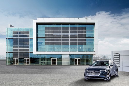 Das Audi Brand Experience Center wird mit Geothermie im Sommer gekühlt und im Winter geheizt. (Bild-Nr: A1916356 / Copyright: AUDI AG)