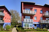 Panoramabild der WohnArt-Wohnanlage in Bad Kreuznach (Foto: WohnArt eG, Bad Kreuznach)