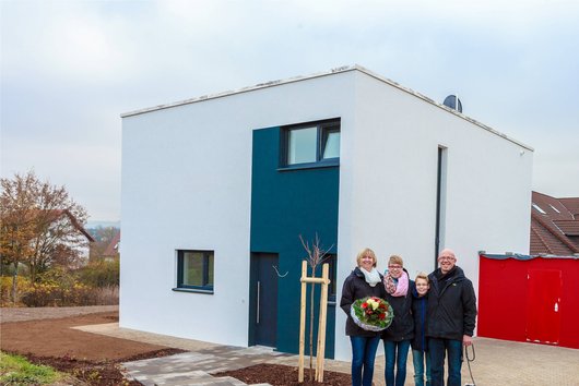 2015 bewohnte Familie Freitag als Testfamilie das EnergieSpeicherPlusHaus in Lohfelden. (Foto: SMA Solar Technology AG)