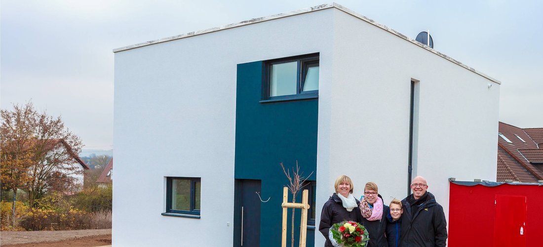 2015 bewohnte Familie Freitag als Testfamilie das EnergieSpeicherPlusHaus in Lohfelden. (Foto: SMA Solar Technology AG)